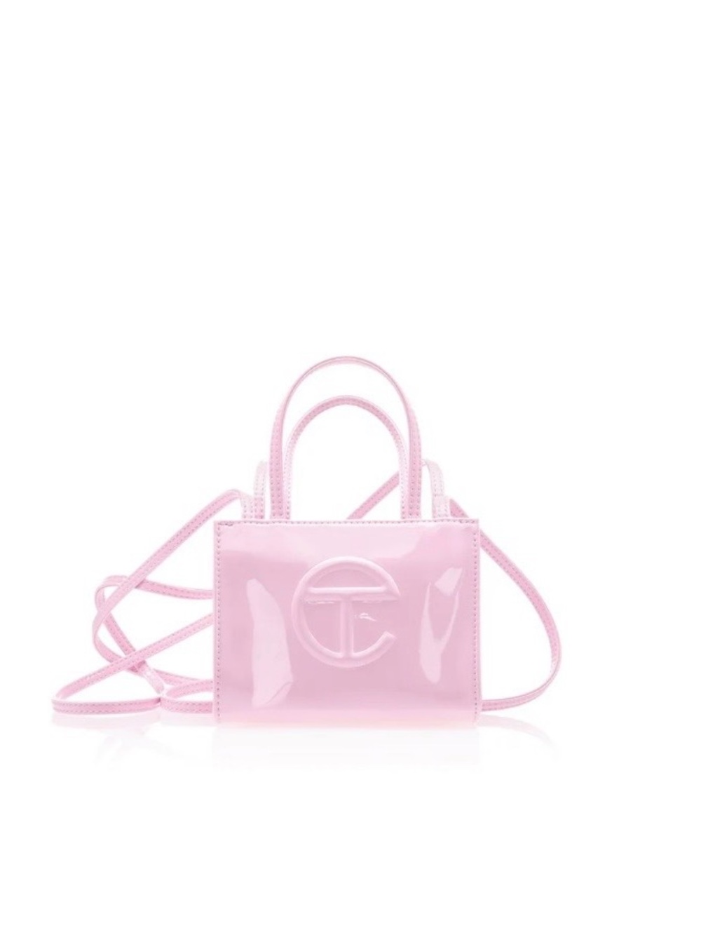 Telfar:
•Small Shopping Bag - Bubblegum Patent